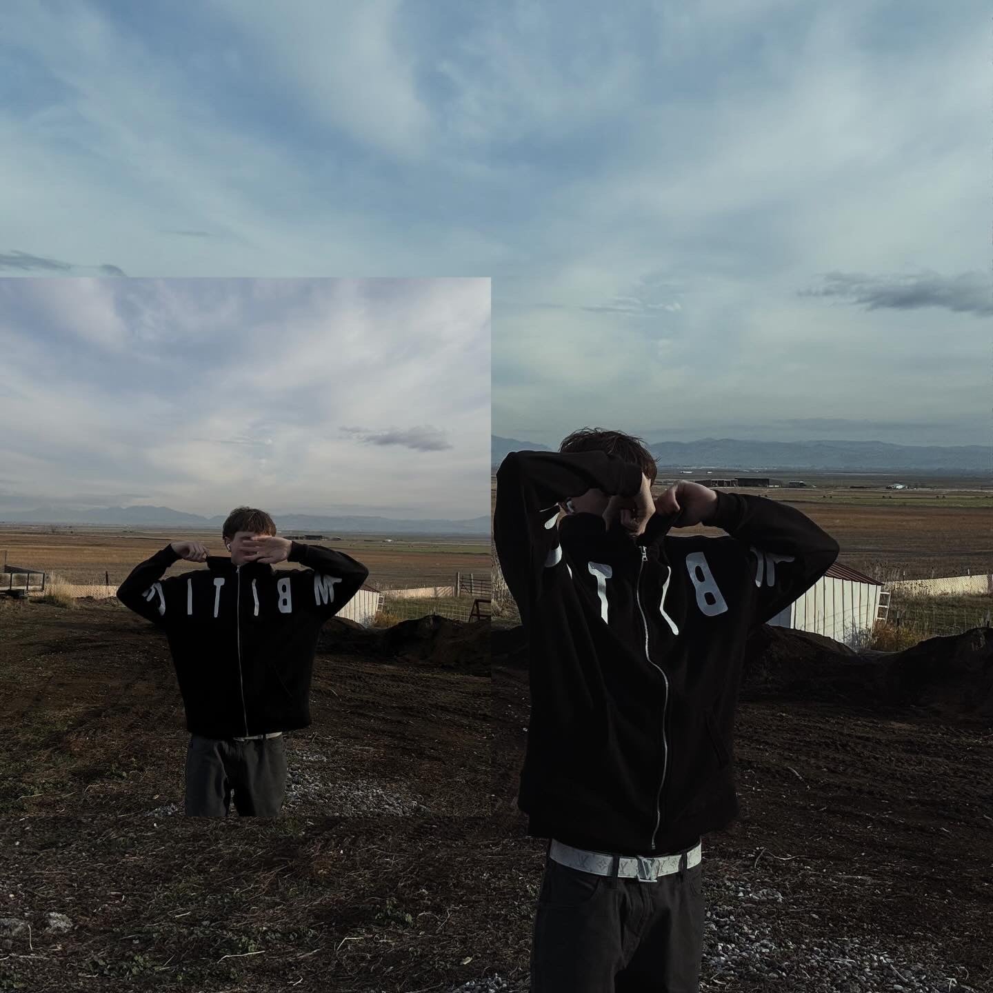 Oversized AMBITION zipper jacket