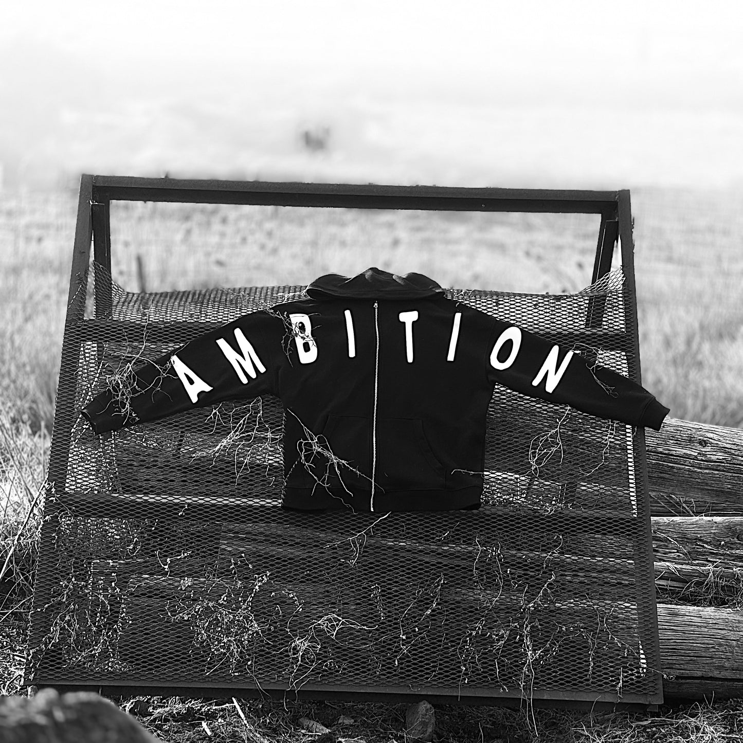 Oversized AMBITION zipper jacket