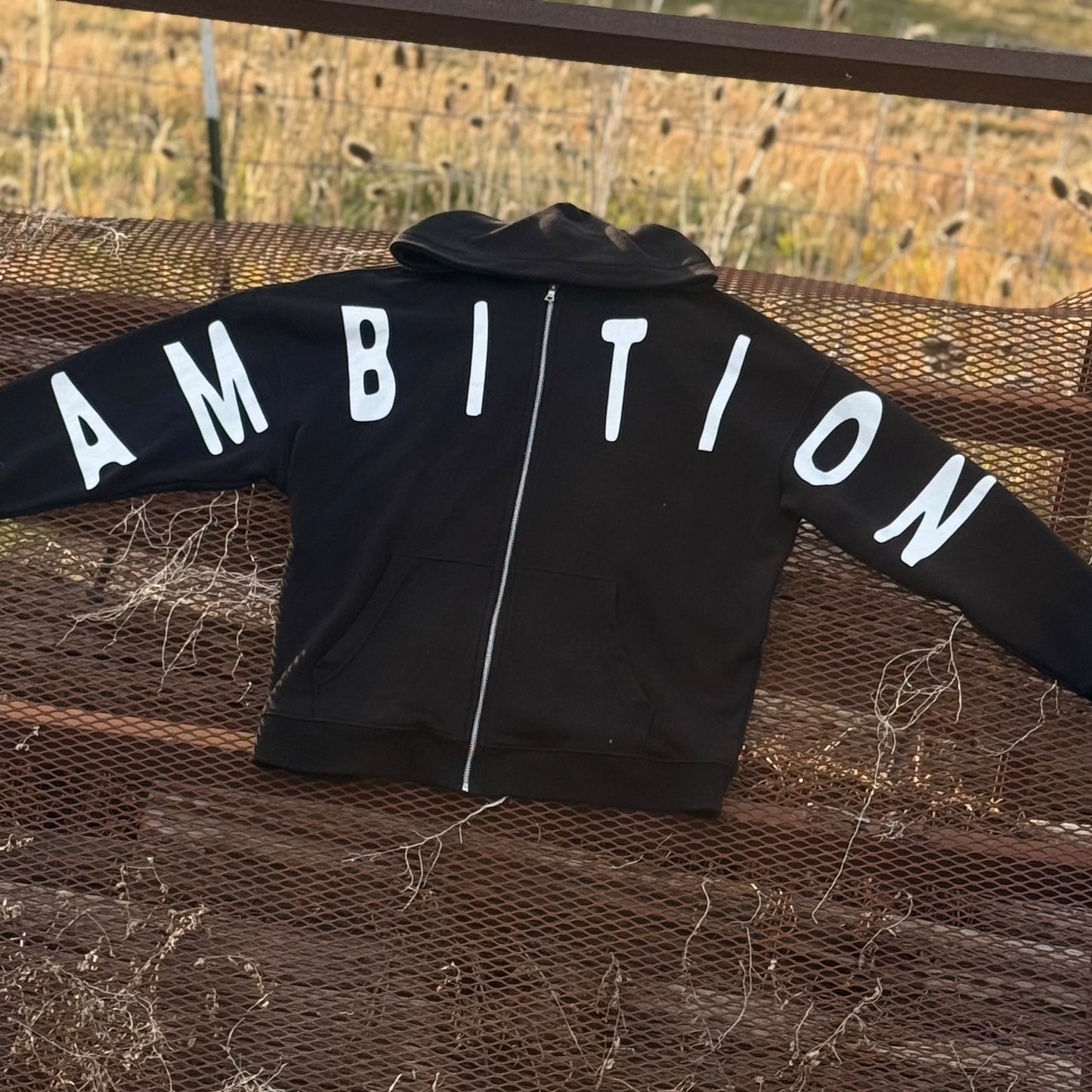 Oversized AMBITION zipper jacket