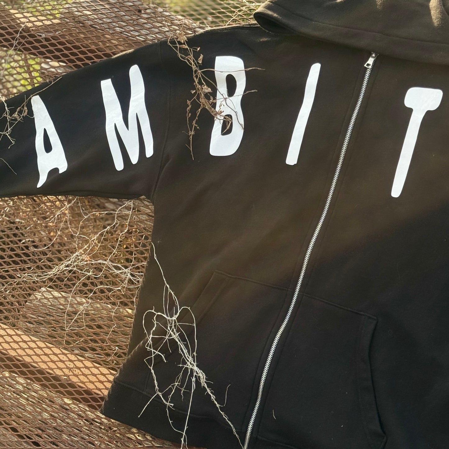 Oversized AMBITION zipper jacket