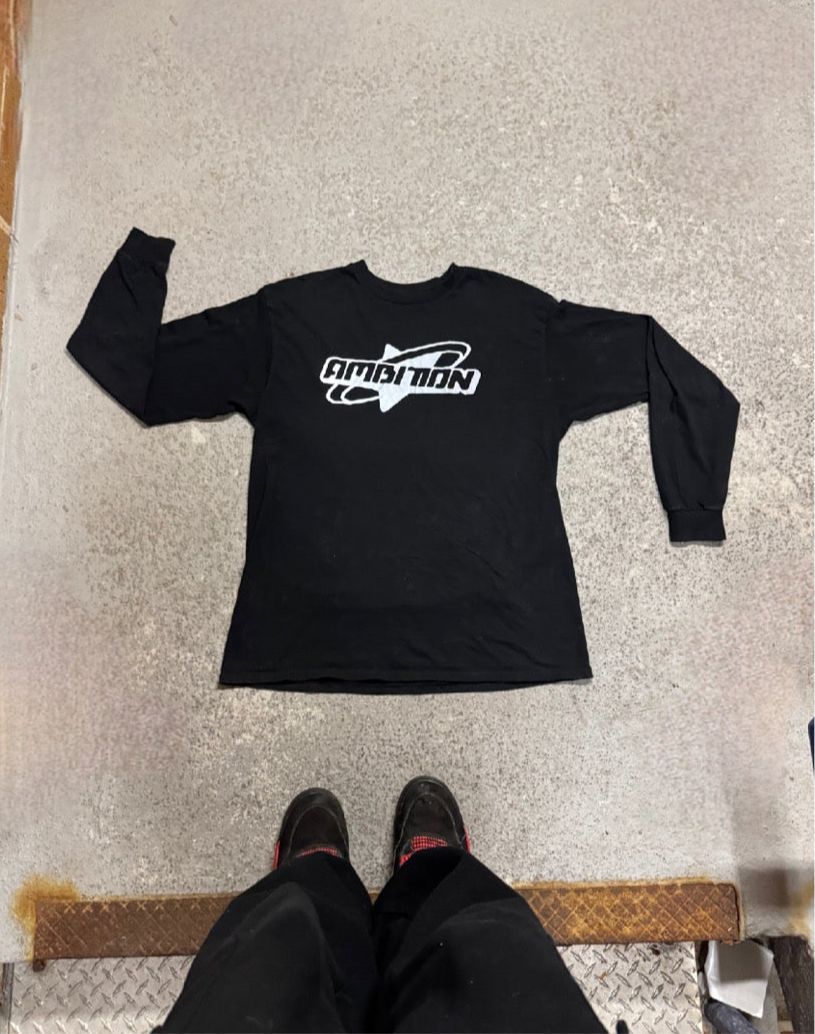 long sleeve reflective logo shirt